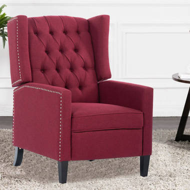 Red discount wingback chair